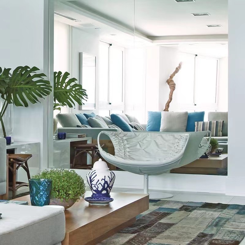 Modern Design Glass Fiber Hollowed-out Fold Butterfly Casual Chair Minima Home Living Room Swivel Profiled Sofa Chair