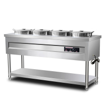 Stainless steel heat preservation porridge car commercial heat preservation rice table electric heating pot warm glutinous rice barrel stove porridge breakfast fast food car