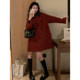 Xiaoxiangfeng Double-sided Cashmere Coat Women's Mid-Length Retro Contrast Color Double-Breasted Hepburn Style Cape A Version Wool