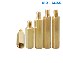 M2M2 5 3 6mm hexagonal copper column case single-through nut column main board support column isolation column single-head copper stud