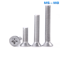 M5M6M8 316 stainless steel cross flat head screw sunk head screw * 8x10x12x14x16x18x20x30x40