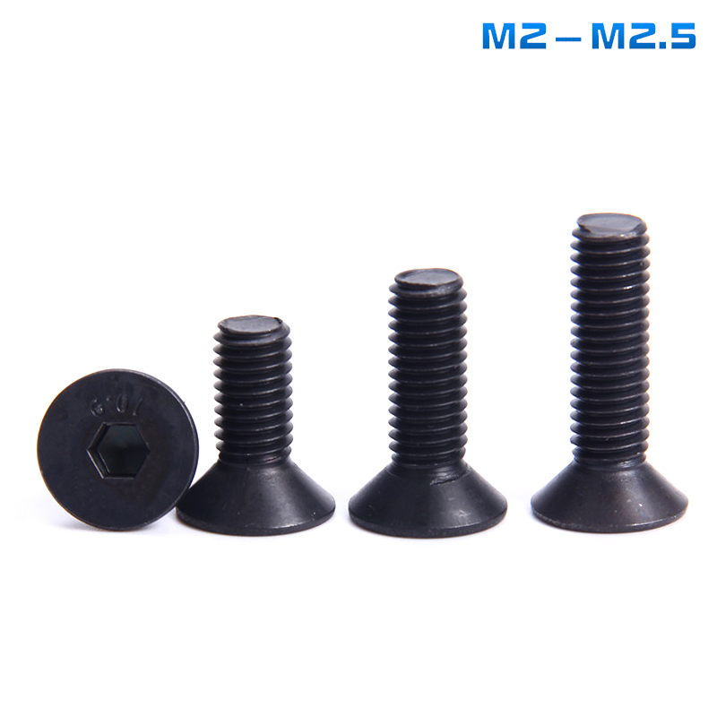 M2M2 5 high strength black flat head inner hexagonal bolt 10 9 level sunk head inner hexagonal screw screw screw