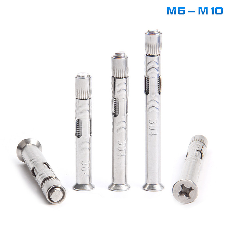 304 Stainless Steel Cross Flat Head Built-in Expansion Screw Sink Head Flat Expansion Pull Blast Bolt M6M8-Taobao