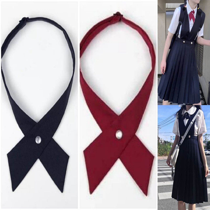 Dream Sheng Chen Nursing Milk Skirt Cross cross neckline JK uniform with small accessories flat corner collar junction 100 hitch bow tie