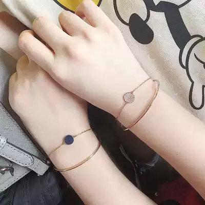 Hand female Swarovski element Crystal double ginger two-in-one bracelet girlfriend diamond racket bracelet