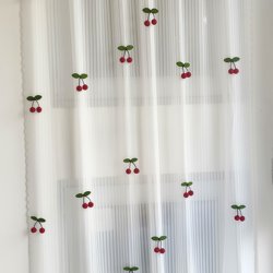 Curtain Gauze Curtain Decorative Accessories Small Jewelry Cute Cherry Hair Ball diy Brooch Curtain Door Bay Window Decoration Hanging Ornaments