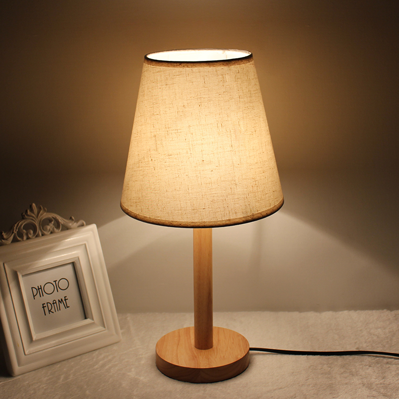 Bedroom eye-guard lamp modern minimal warm personality feeding bed headlamp romantic solid wood touch sensing dimming