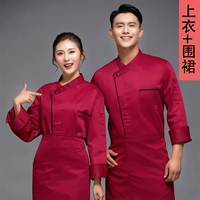 Красный топ + фартук