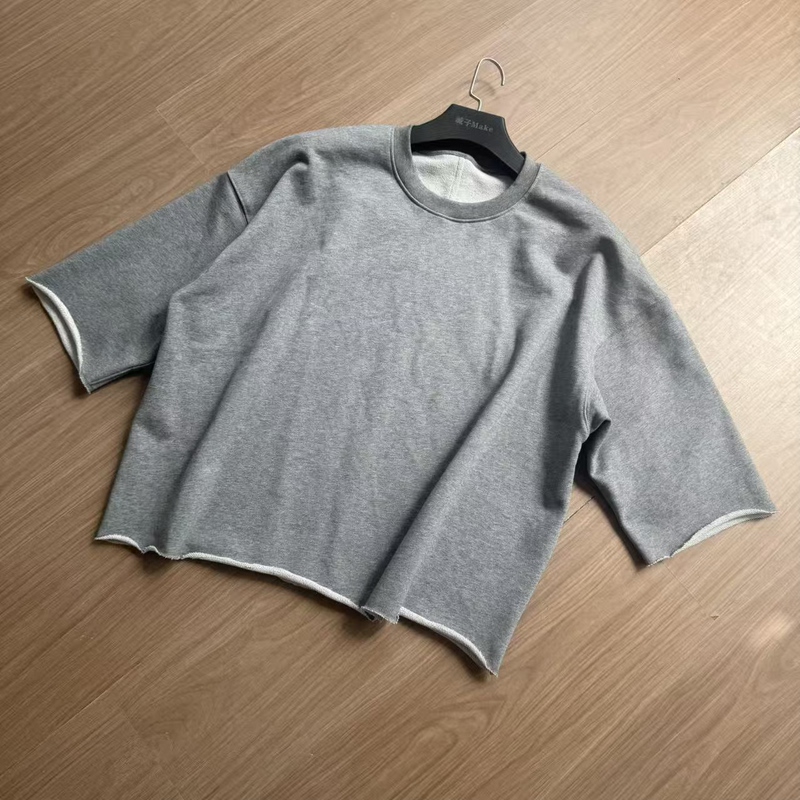 Order Now! Experience the Summer with Us! Turtle Turtle 4Th Snowflake Gray 3/4 Sleeve Large Terry 420g Fabric