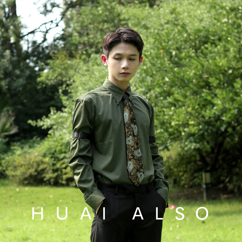 Huaialso Huaiye Autumn and Winter Men's Long-Sleeved Shirt Business Formal Wear Solid Color Slim Fit Italian Gentleman Casual Shirt