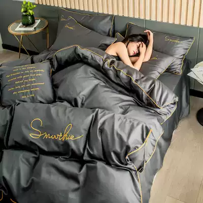 Dormitory bed three-piece summer high-support high-density cotton four-piece gray bed single bed single bed naked sleep modern and simple