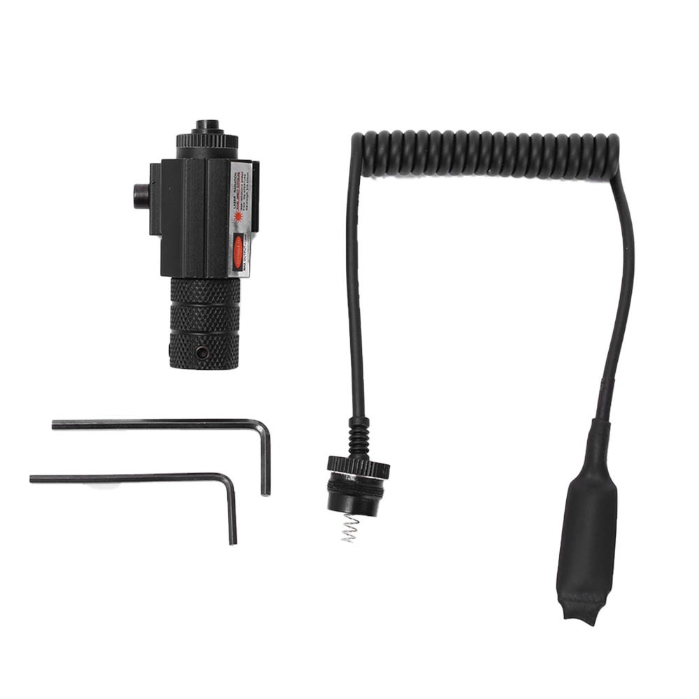 The new mini low-base small infrared red laser sighting device adjusts the anti-seismic red green dot sighting device up and down