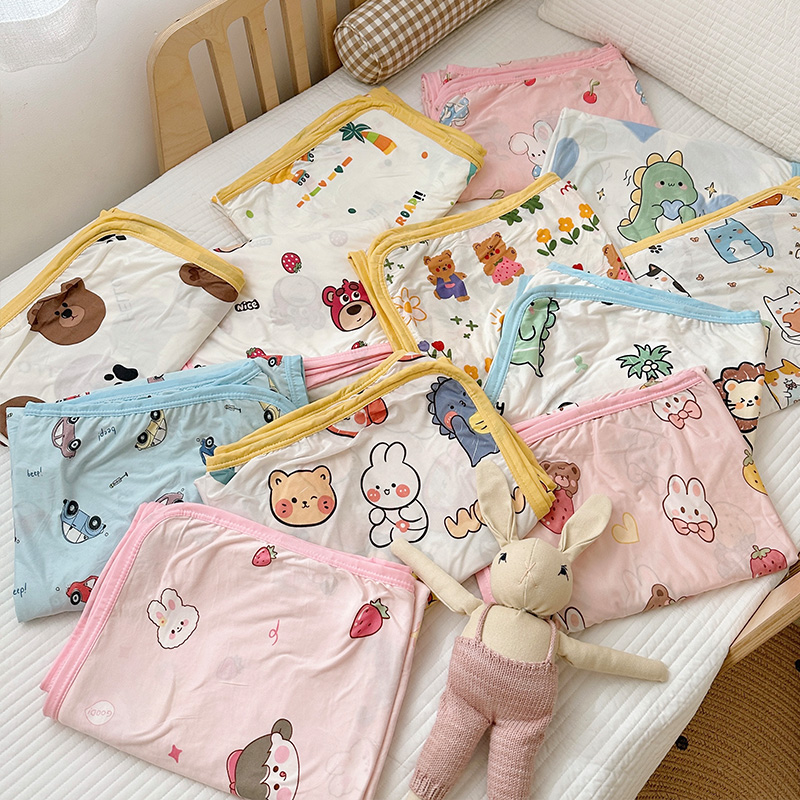 Newborn Baby Baby Ice Silk Cover Blanket Summer Cool Air Conditioning Quilted By Kindergarten Afternoon Nap Blankets Small Quilts Children-Taobao
