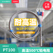 WZP-PT100 platinum thermal resistance high temperature PT100 platinum resistance 500 degree thermal resistance refractory metal shielded wire