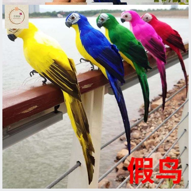 Fake parrot 25-35CM macaw window gardening decoration bird foam feather big parrot home decoration