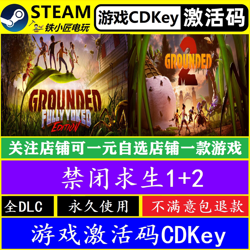 Steam Grounded 1+2 Activation Code Cdkey Official Pc Global Grounded2 Online Play