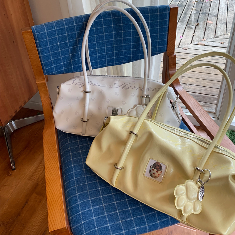 Sapic House* Original "Human-Pet Symbiosis" Series Photo Frame Design Baguette Bag, Hand-Held Shoulder Bag, Underarm Bag