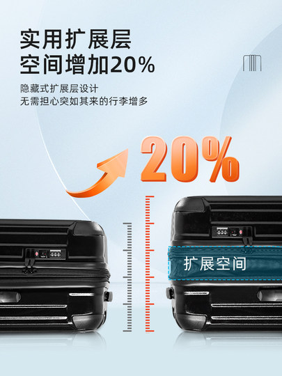 2025新款行李箱20寸旅行箱24寸拉杆箱结实耐用加厚箱包女PC可扩展