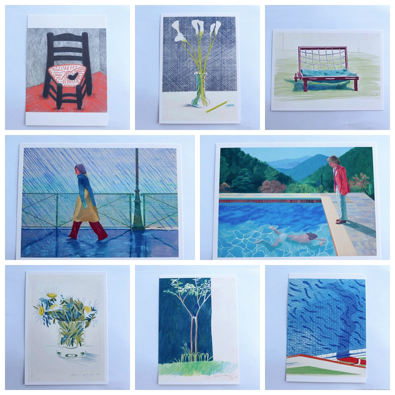 David Hockney Swimming Pool Postcard Art Gallery Exhibition Merchandise Poster Decorative Painting David Hockney Swimming Pool Postcard Art Gallery Exhibition Merchandise Poster Decorative Painting