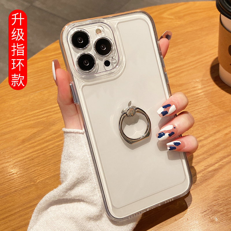 Suitable for Apple 17Pro Phone Case, iPhone 16 Pro Max New Model, 14 Transparent, 13/12/11/Xr/8/7/6 Protective Case, 15 with Built-In Ring Stand, Unisex, XS Personalized Ultra-Thin Cover