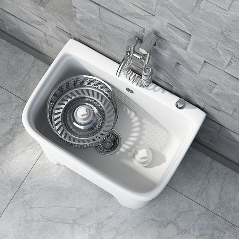 Nordic balcony double-drive home mop pool mop large floor mop basin high-end villa four-legged light luxury mop pool