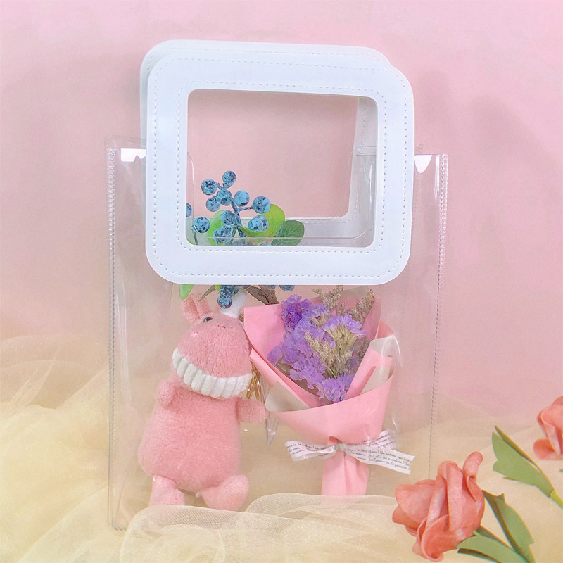 Annual meeting transparent handbag gift bag pvc net red teacher's day hand carry ins female gift bag gift bag flower gift box