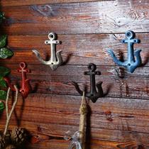 Retro Cast Iron Iron Anchor Hook Iron Art Wall Decoration Hanging Hood Hood Hook Key Hook Hanging Rack