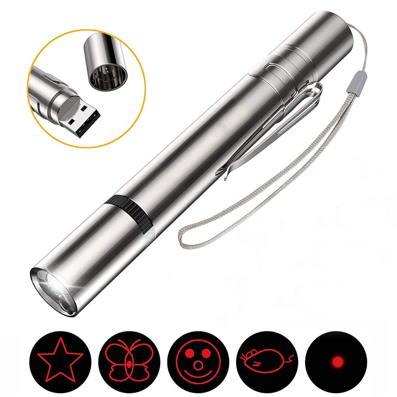 USB Charging Multi - function Flats Laser pattern expression amuses cat stick purple - light bill illumination mini - flashphone