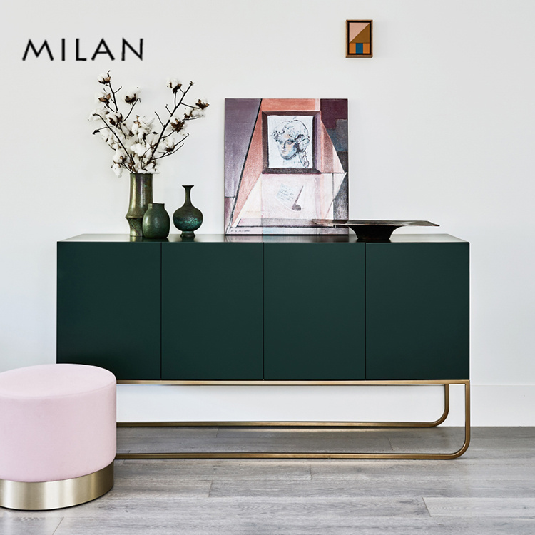Milan Personality Creative Dining Cabinet Tea Water Cabinet Nordic Design Baking Varnish Ink Green Side Cabinet Dining Room Customize