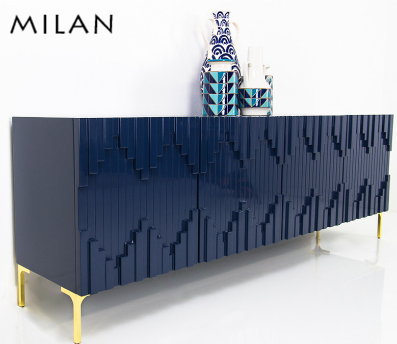 Milan Minima Modern Roast Lacquered Dining Cabinet Tea Water Cabinet Fashion Creative Side Cabinet Containing Cabinet Bowls Tray Cabinet Gen Guan Customized