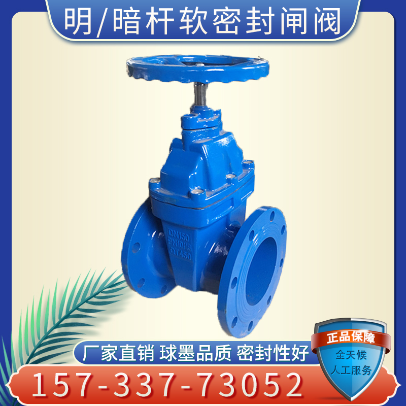 Z45X-16Q dark bar clear pole elastic seat seal soft sealing flange gate valve fire water valve DN80 100