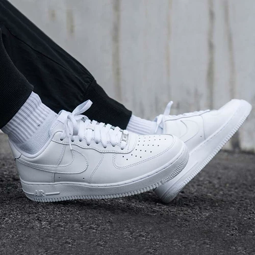 Nike, Nike Air Force 1, обувь, классические белые кроссовки