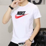 Nike, футболка, летний дышащий спортивный костюм, рубашка, короткий рукав, для бега, круглый воротник