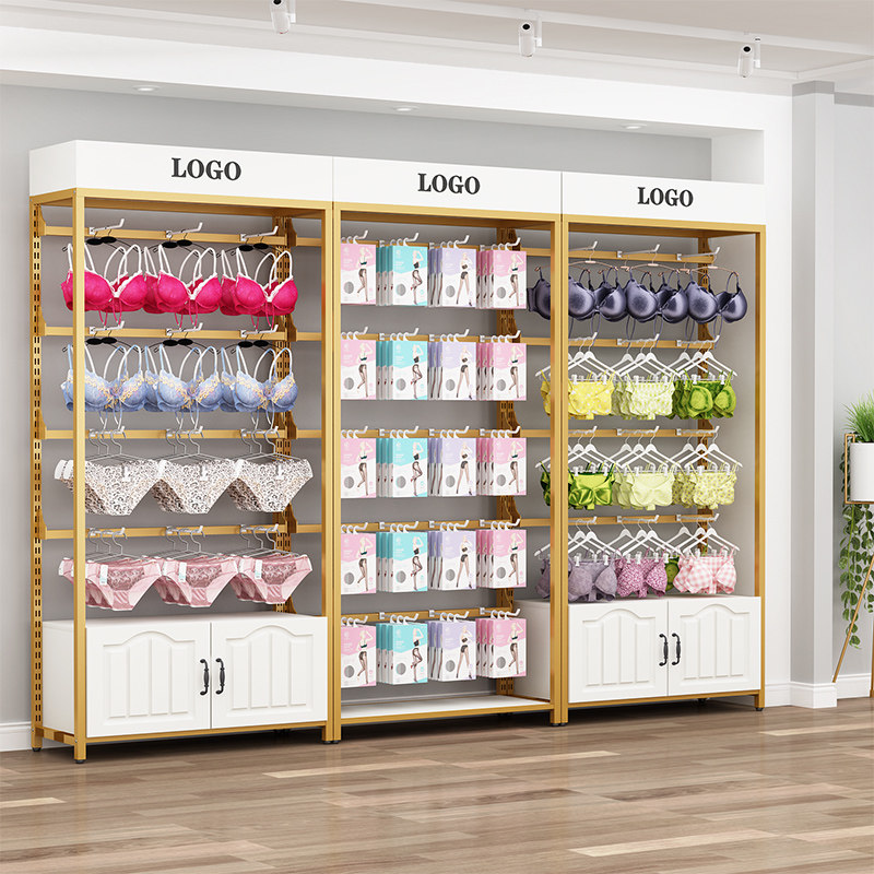 Underwear store underwear underwear rack multi-layer adjustable socks display rack Floor-to-ceiling light luxury women's bra bra shelf