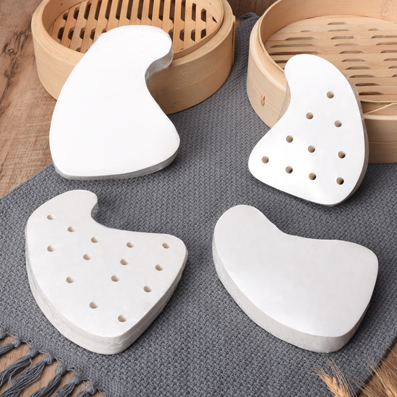 Baking Nonstick Peach-Shaped Steam Cage Paper Chaoshan Red Peach Rice Cushion Paper Rat Shell Highland Barley Cushion Paper Sage Red Shell Highland Barley Steam Cage Mat