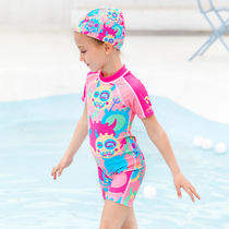 oribigo children swimming cap cloth hat girl boy cute sunscreen baby cloth does not take swimming cap