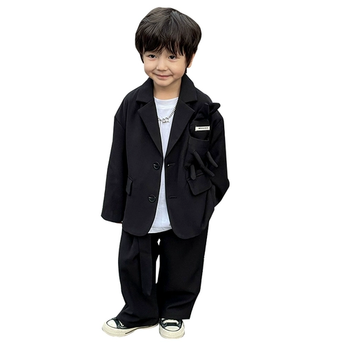 Осенний костюм мальчика цветочника, детский пиджак классического кроя, в западном стиле, для подиума