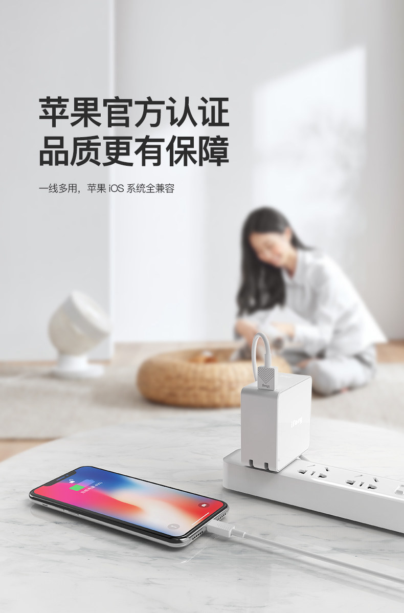 MFi认证 iFory 苹果PD快充数据线 0.3m 图3