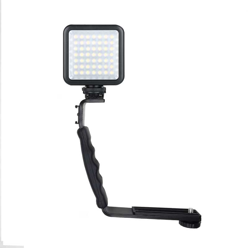 Type l bracket Single-eye camera stabilizer handheld camera holder mobile phone tripod head film shooting Tonic Light and slapping bracket with hot boot connector phone stabilizer Extension rack microphone recording