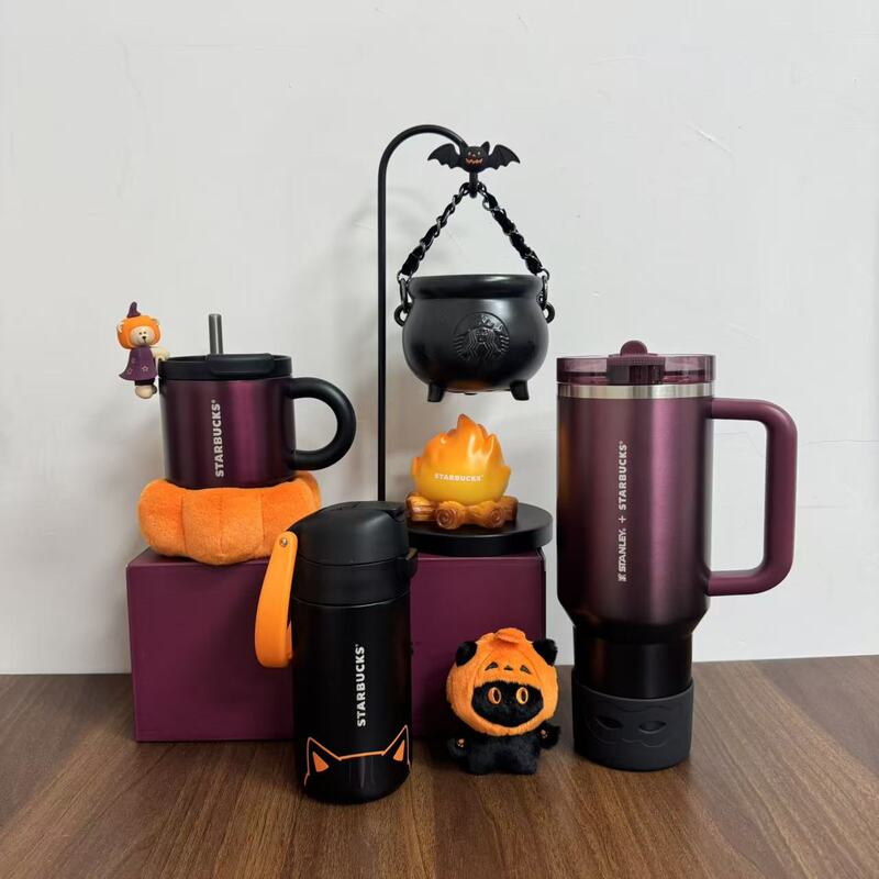 Starbucks Cup 26 Halloween Candy Wonder Night Witch Ceramic Desktop Coffee Double Drink Stainless Steel Cup