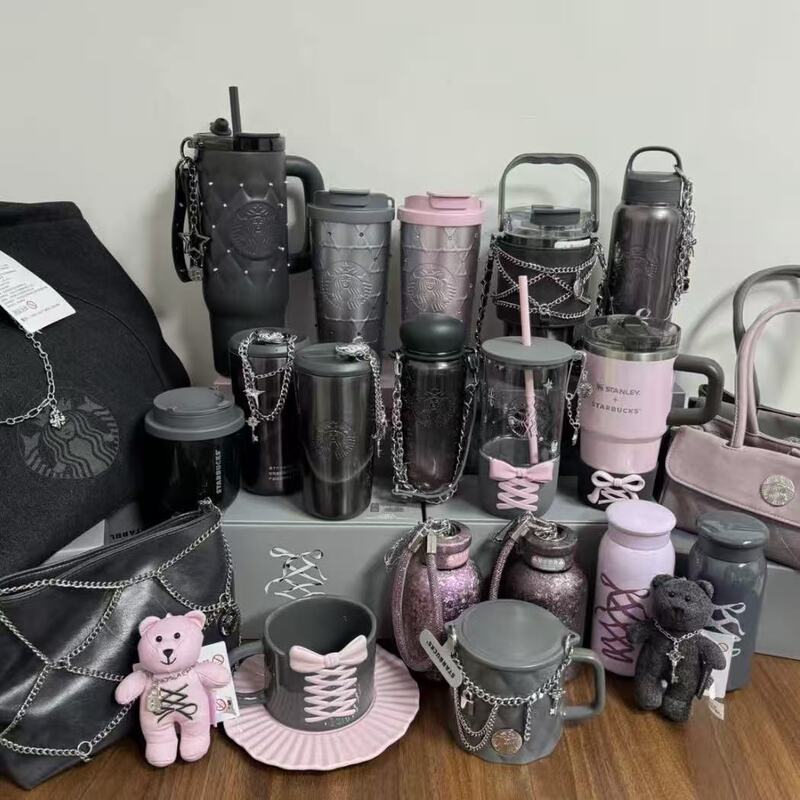 Starbucks Cup 26 New Style Punk Ballet Ceramic Desktop Sweet and Cool Large Capacity Stainless Steel Portable Insulated Water Cup