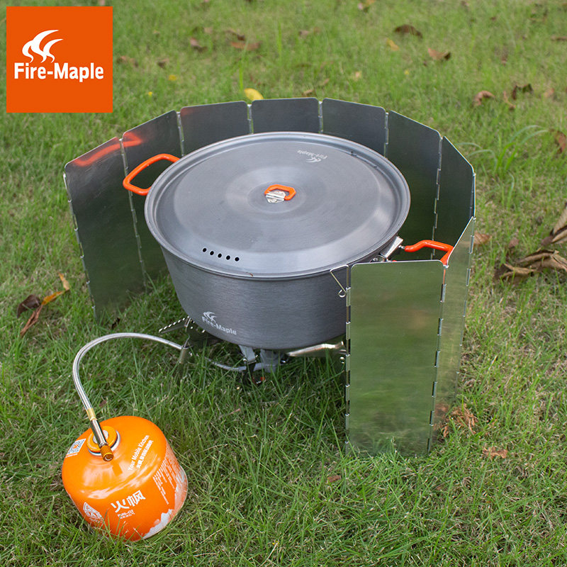Fire maple outdoor wind shield aluminum alloy gas stove head camping ultra-light foldable gas stove card type furnace windproof plate
