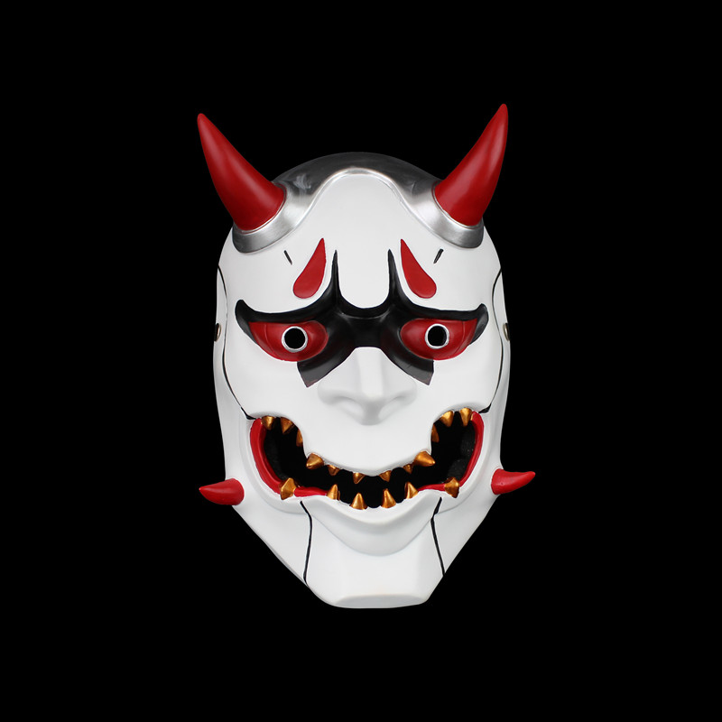 Halloween Japan Prajna Tengu evil ghost 76 death ghost dance boutique hot selling white men's and women's headgear resin mask
