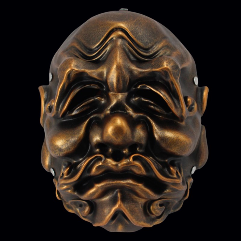 New Halloween Journey to the West Eighteen Arhat copper face cos dress up unisex spoof old man mask