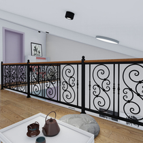 Iron stair handrail indoor balcony bay window handrail guard railing post outdoor fence home loft villa