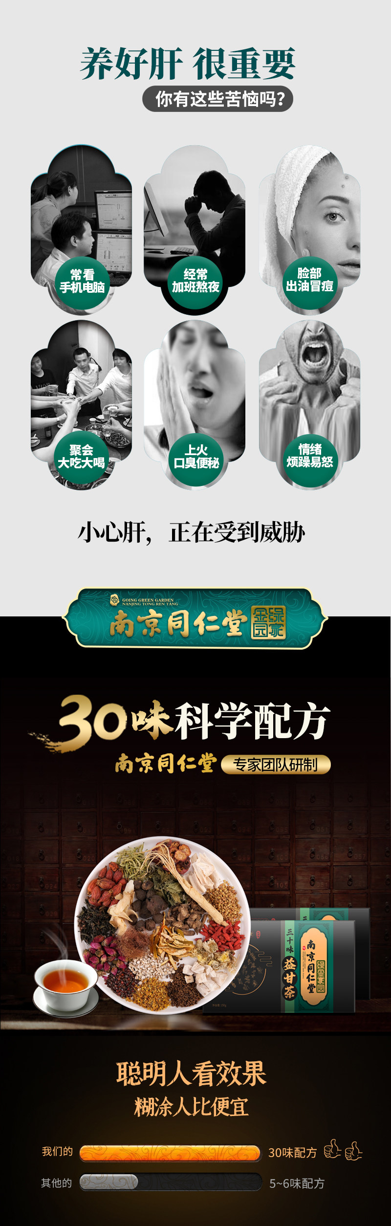 南京同仁堂 30味益甘茶 5g*30包 清火益肝 图2
