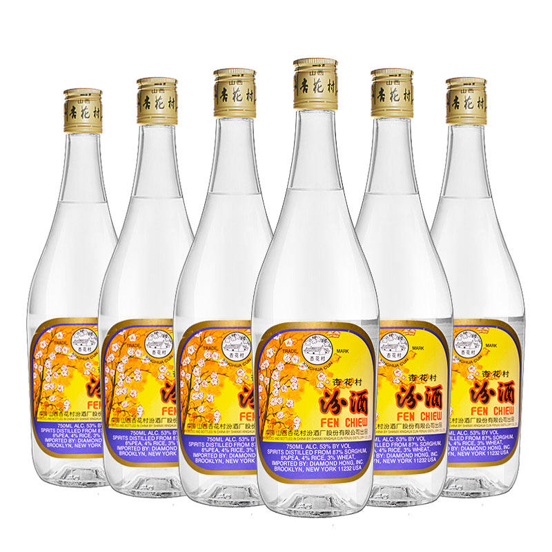 汾酒53度出口美国汾酒750mlX6高度清香型白酒6瓶装评价- 淘宝网