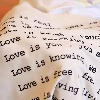 12xx原创love歌词挂帘约翰列侬john Lennon背景墙ins风婚礼礼物