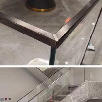 Glass Staircase Aluminum Alloy Stainless Steel Card Slot Handrail Installed 1 Modern Decoration Balcony Guardrail Generation Light Glass Luxurious Simple Extremely Narrow