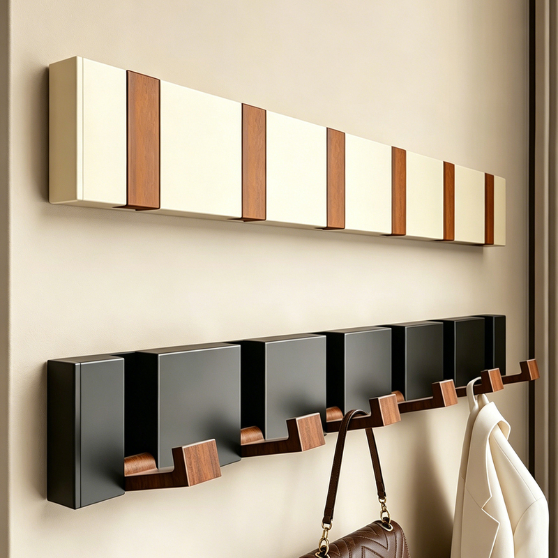 Folding Invisible Hook, Antique-Style Door-Back Clothes Rack, Entryway Coat Rack, Wall-Mounted, No-Drill Bathroom Hook Folding Invisible Hook, Antique-Style Door-Back Clothes Rack, Entryway Coat Rack, Wall-Mounted, No-Drill Bathroom Hook